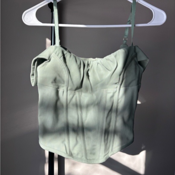 I. AM. GIA of the shoulder sage green bustier top - Picture 5 of 5